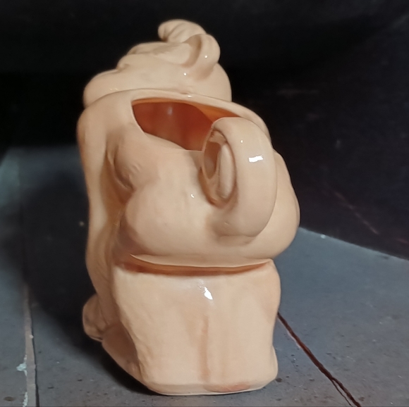 Vintage Cute Monkey Chimpanzee Scratching Head 5" tall Ceramic Planter 1950s USA - Picture 4 of 7